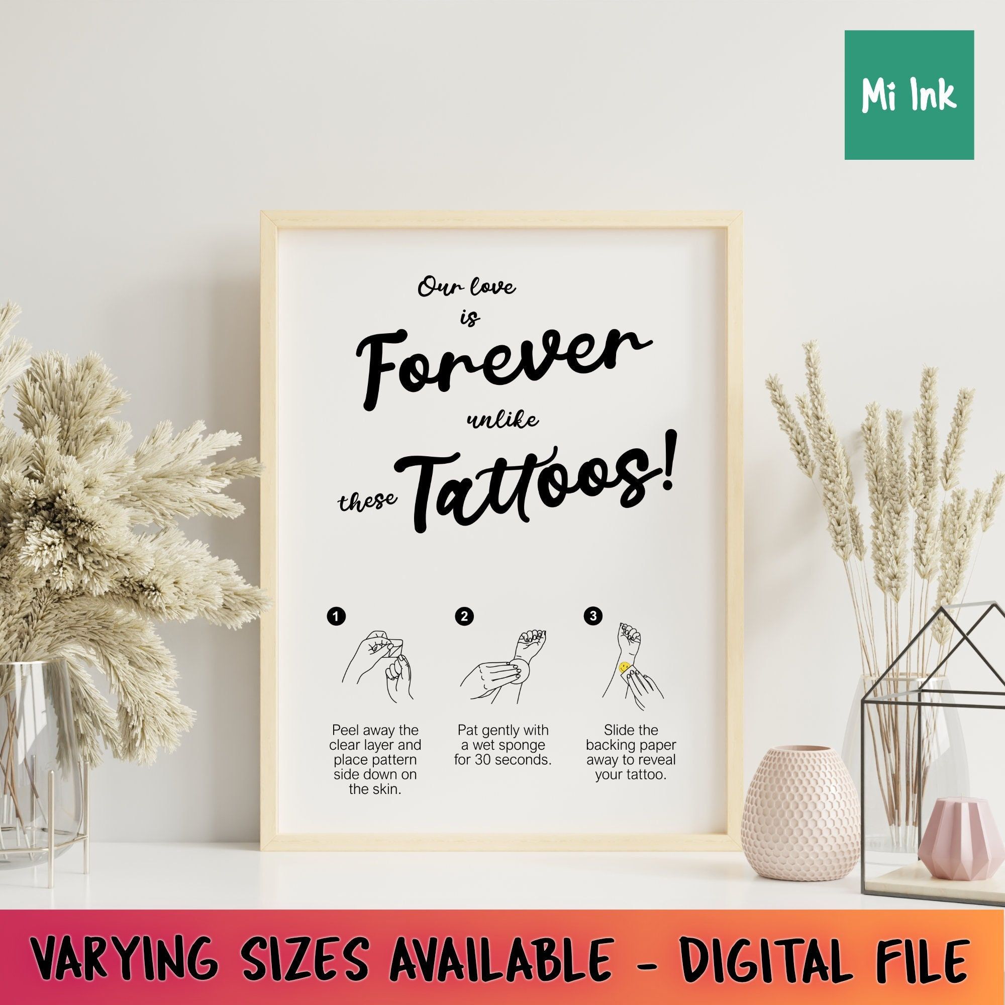 Temporary Tattoos on Etsy Get Personalized in Minutes