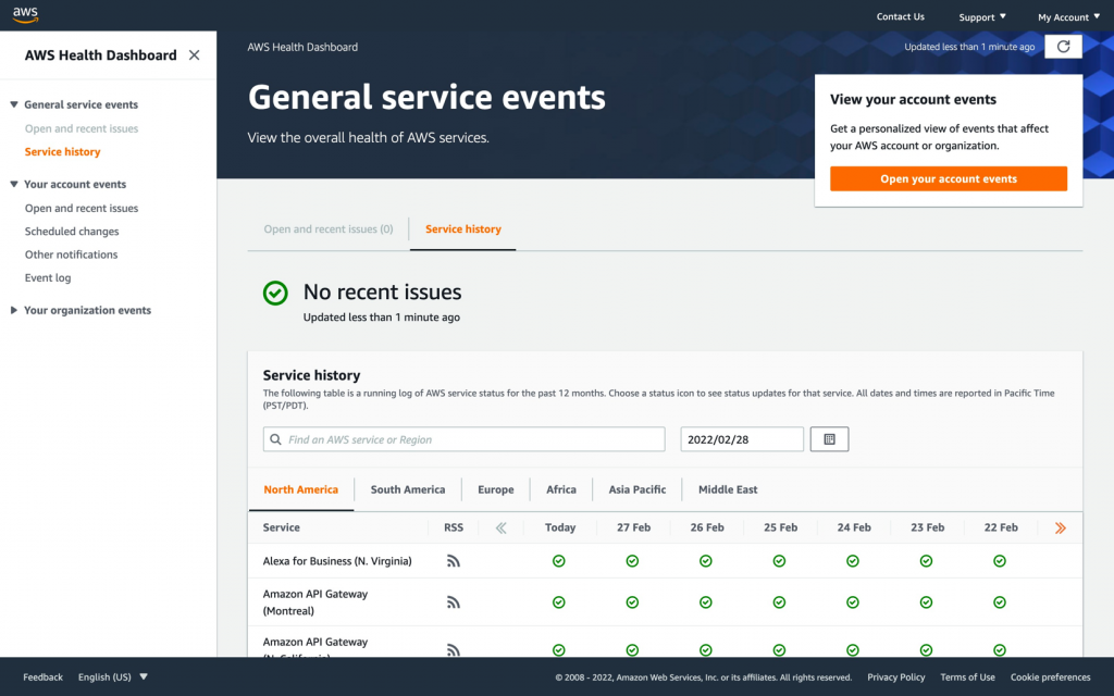 Monitoring AWS Service Health with EventBridge