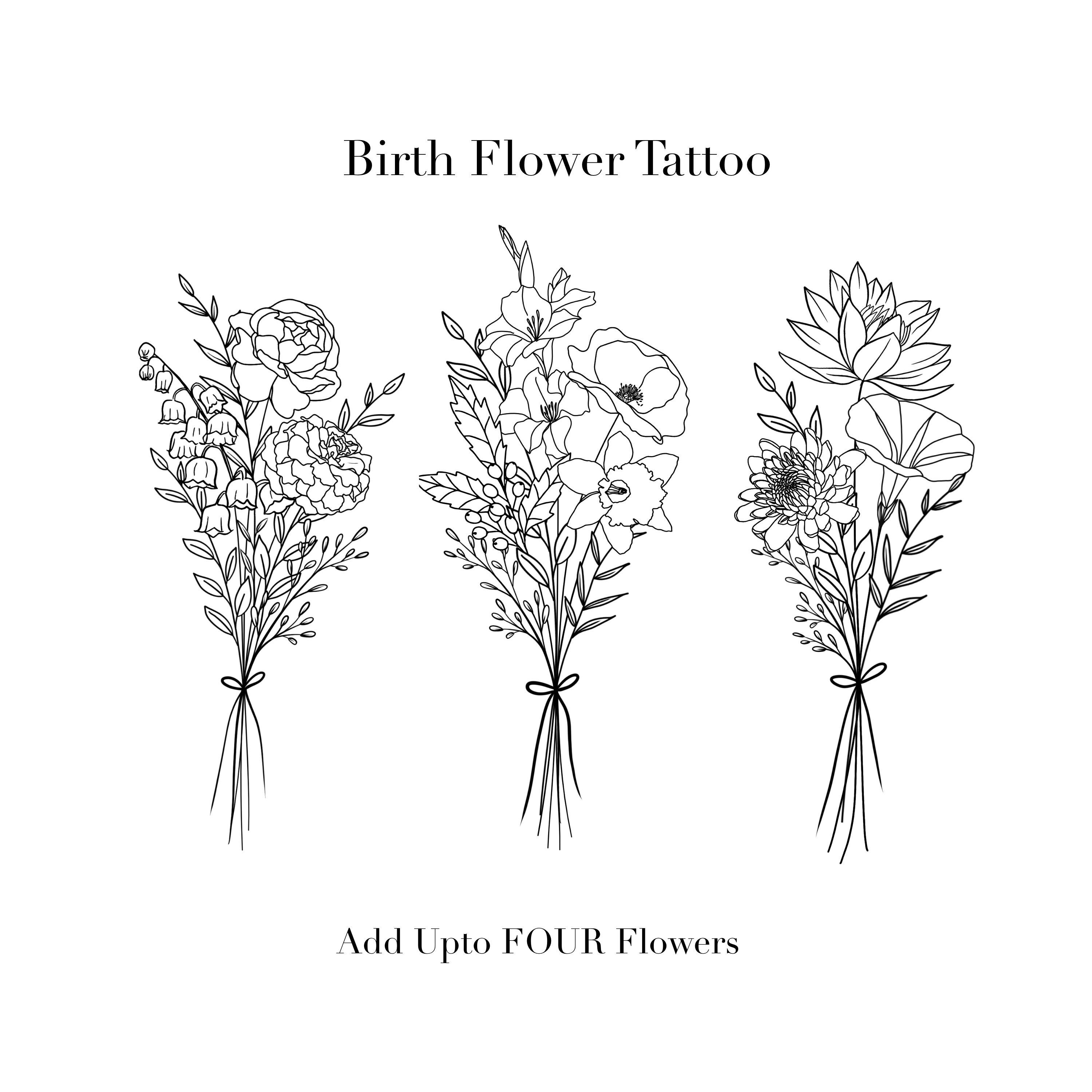 Violet February Birth Flower Tattoo Inspiration