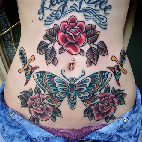 Beautiful Stomach Tattoos for Women Designs and Ideas