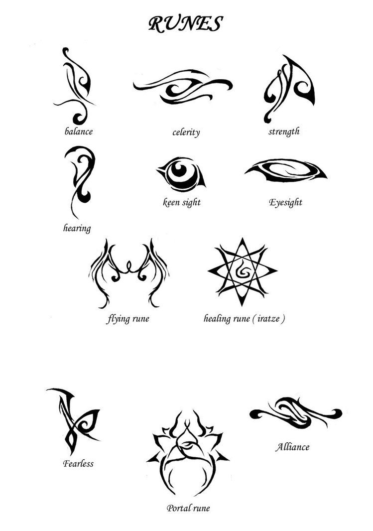 Female Warrior Symbol Tattoos