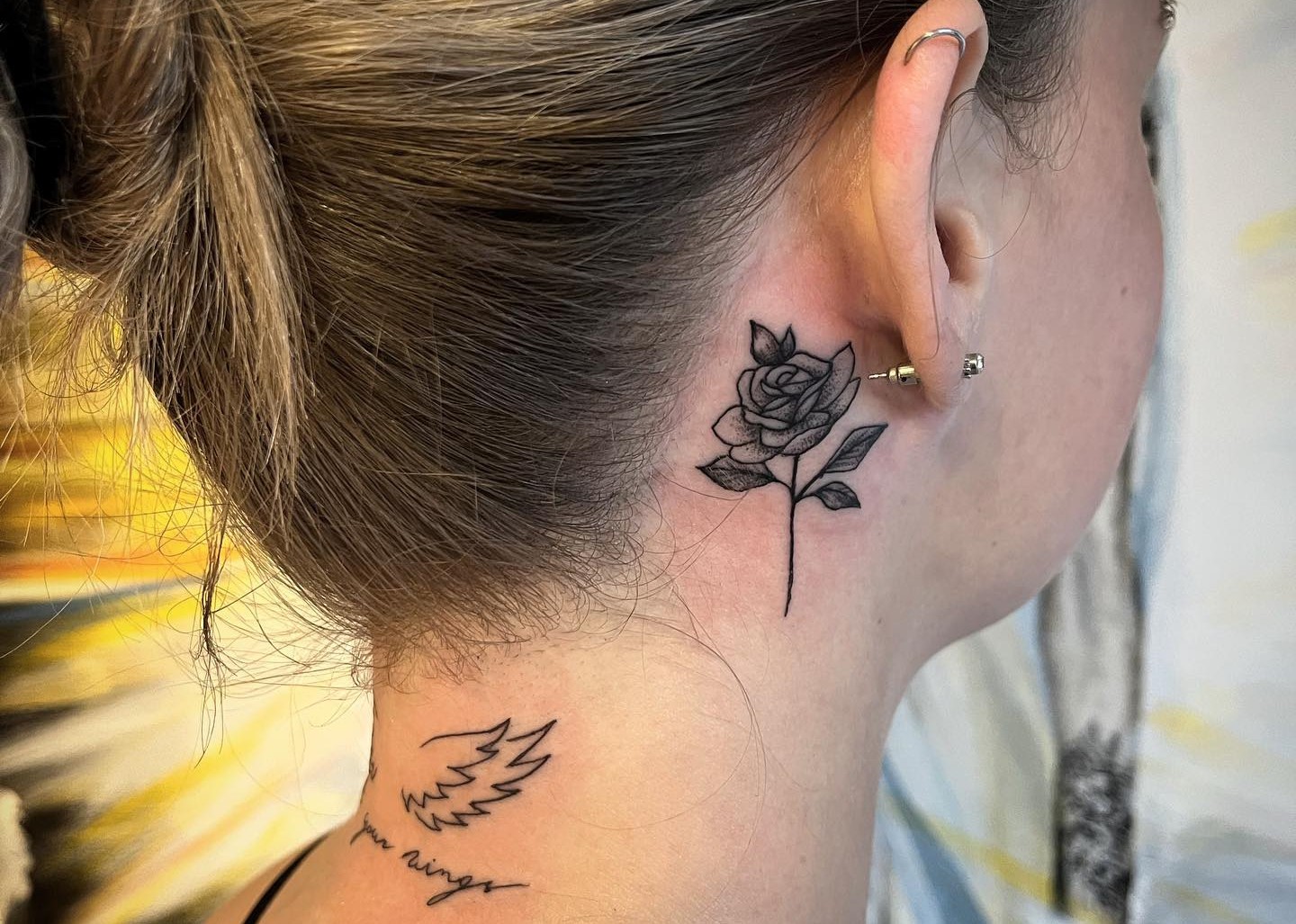 Delicate Feminine Neck Tattoo Designs and Ideas