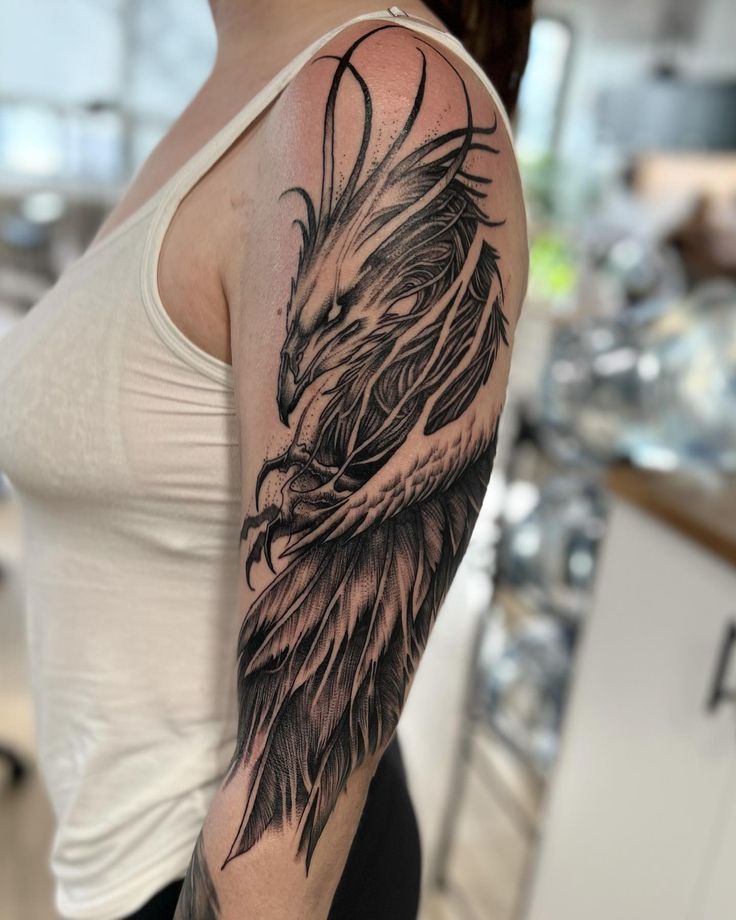 Feminine Rebirth Phoenix Tattoo Meaning and Designs