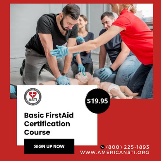 First Aid Certification Of American Safety Training Institute By