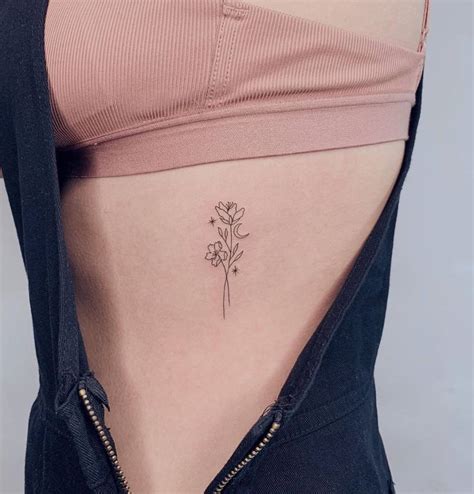 Floral Rib Tattoo Designs for Women and Meaning