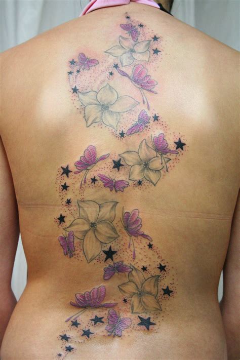 15 Celestial Flower and Stars Tattoo Designs