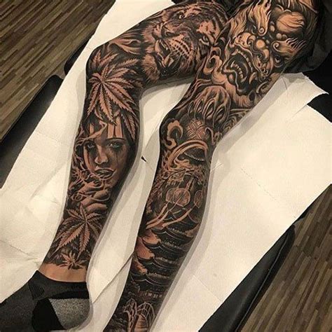 Full Leg Tattoos 60 Best Leg Tattoos For Men Projaqk Tatuagens Na