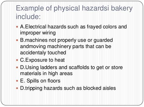 General Safety Measures In Bakeries