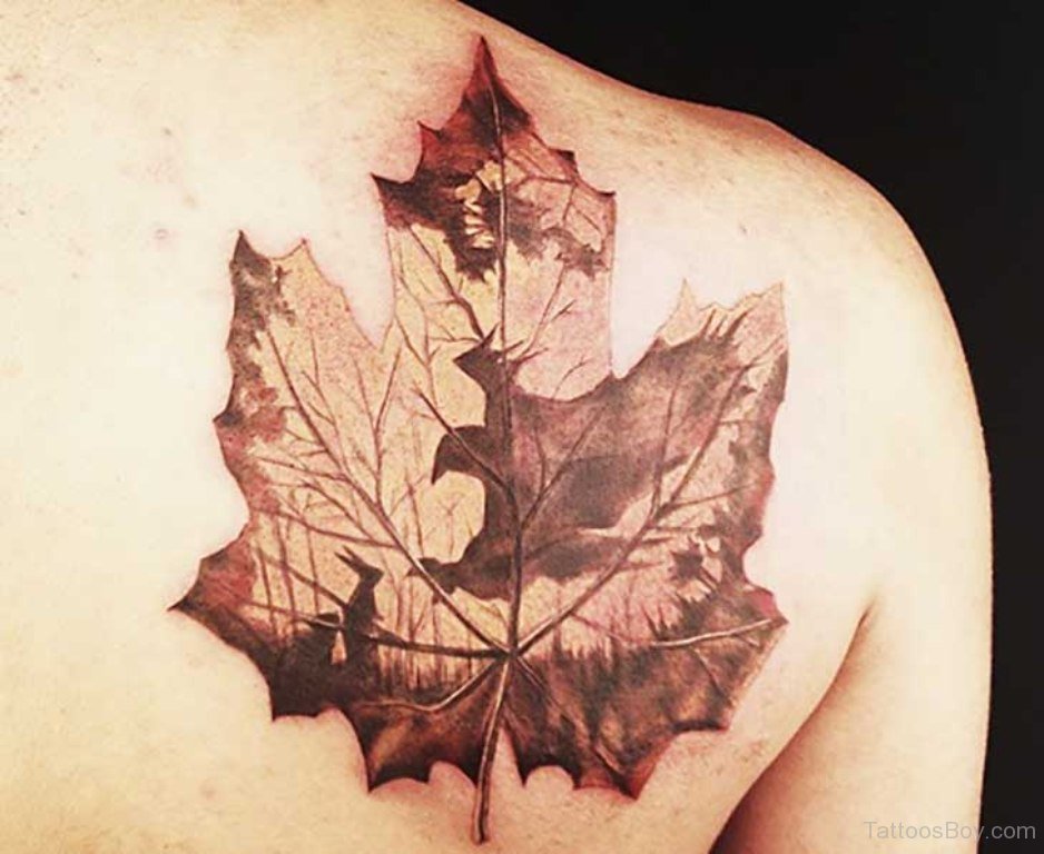 Grinding Leaf Tattoos Maple Leaf Tattoo Tattoos