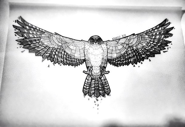 7 Hawk Tattoo Designs with Deep Symbolism