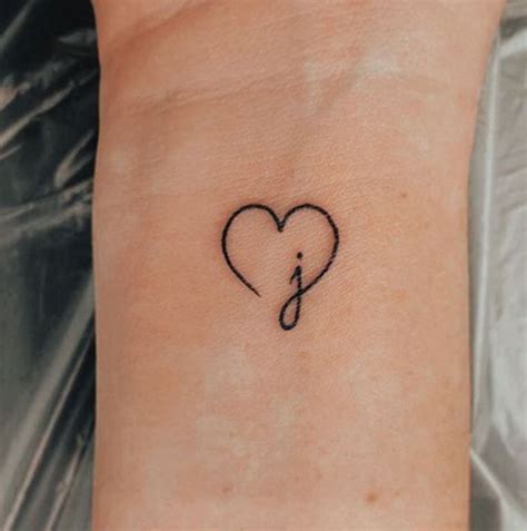 Heart J Tattoo Designs to Love