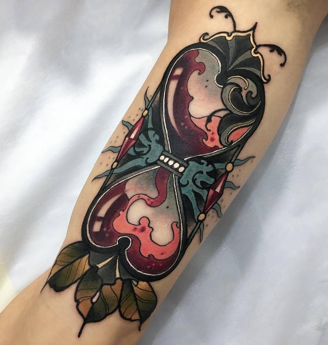 Heart Sand Timer Tattoo By Olie Siiz At Blackstar Studio In Warsaw