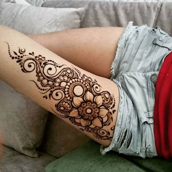 7 Stunning Henna Tattoo Designs for Your Thigh