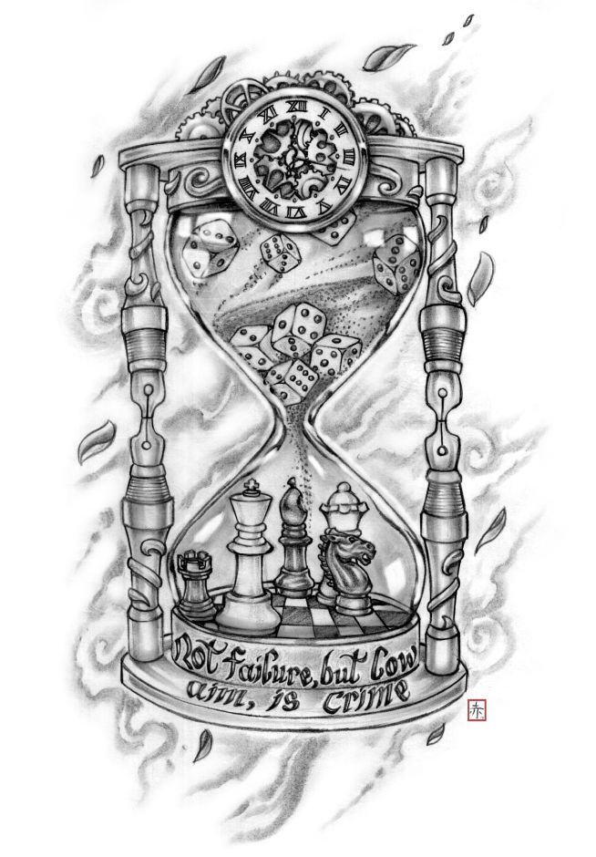 Hourglass Tattoo Drawing Ideas and Meanings