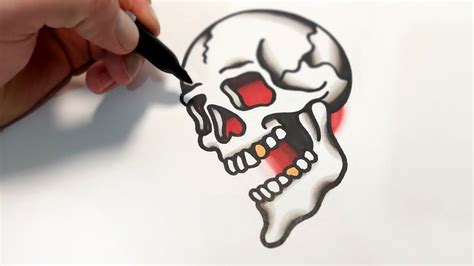 How To Draw American Traditional Skull Warehouse Of Ideas