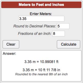 Instrueren Klas Interpretatie Feet And Meter Conversion Table Eik