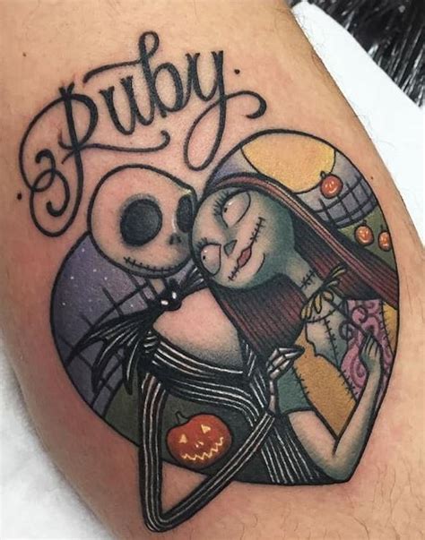 Jack And Sally Back Tattoos