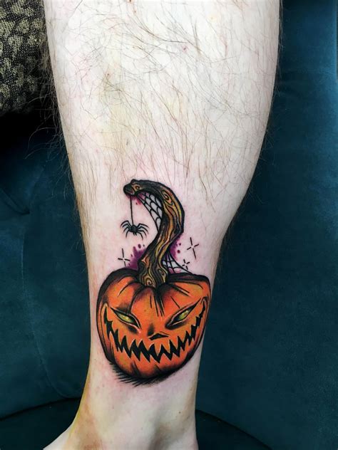 Jack O Lantern Ankle Tattoo By Shannon Luna Parcell At Authentic