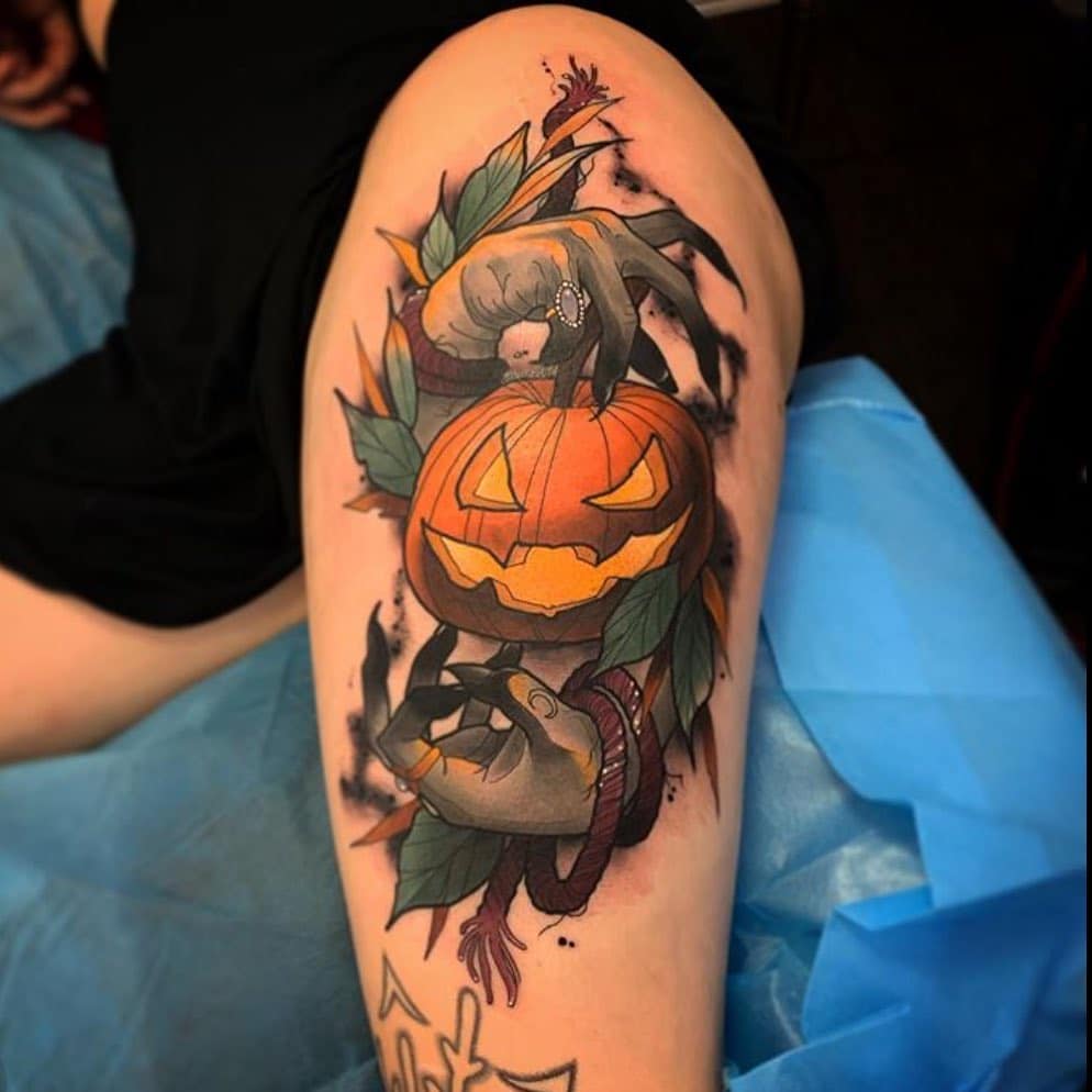 7 Spooky Jack O Lantern Tattoo Designs