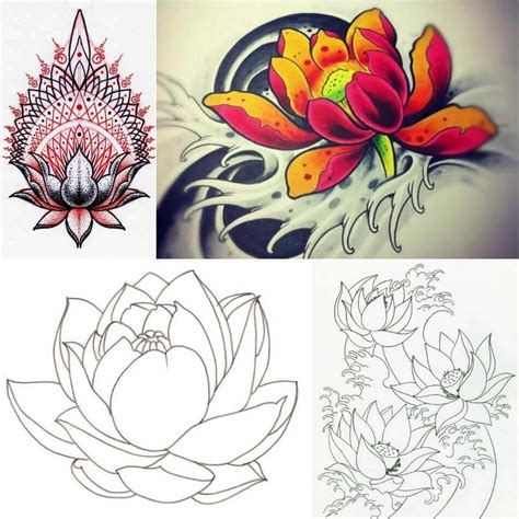 7 Beautiful Japanese Lotus Flower Tattoo Designs