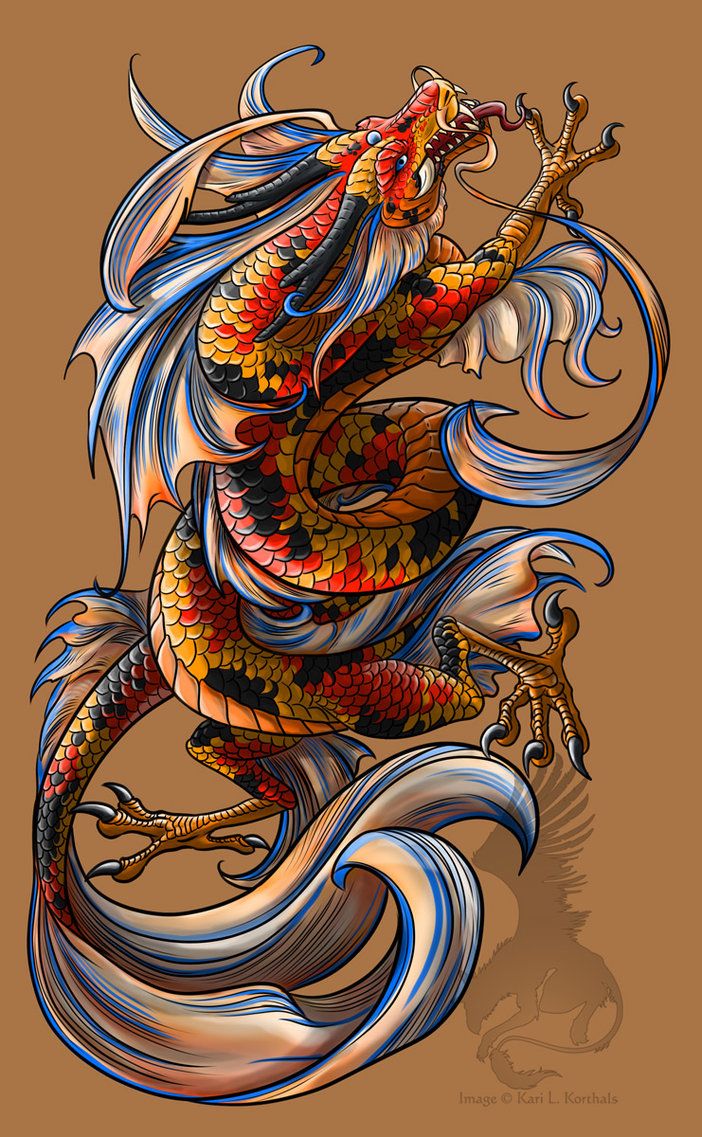 Koi Fish Dragon Tattoo Designs Inspiration and Meaning