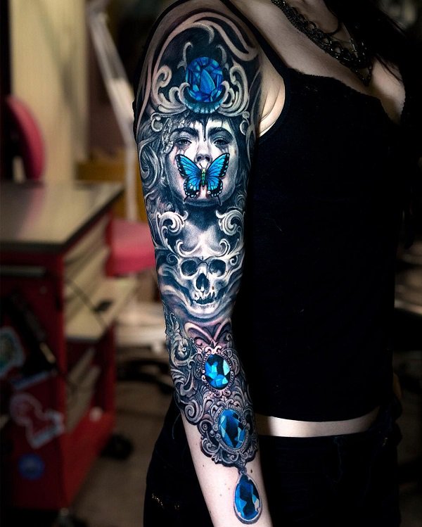 Stunning Ladies Sleeve Tattoos Designs and Ideas