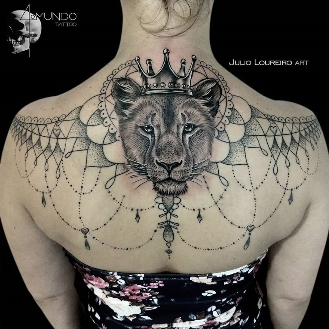 Lioness Tattoo on Back: Empowering Ink for Women