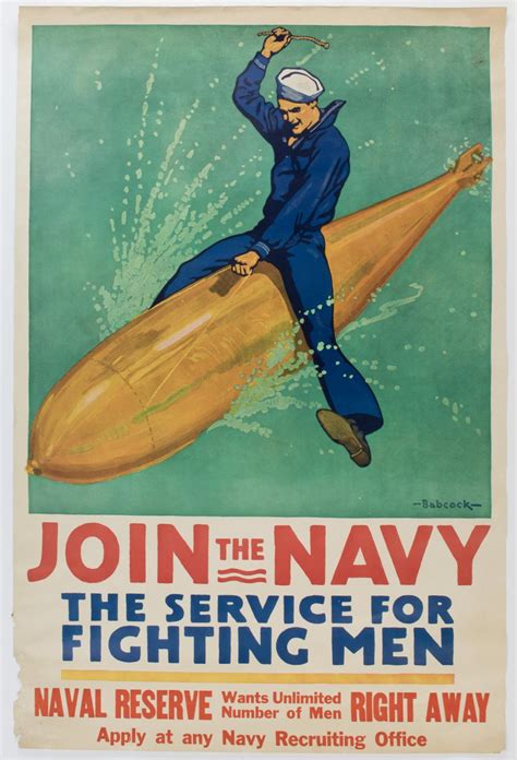 Lot Join The Navy Poster By Babcock