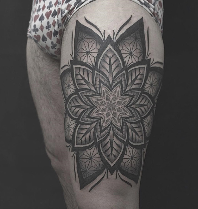 Mandala Thigh Tattoo Designs and Meaning Explained