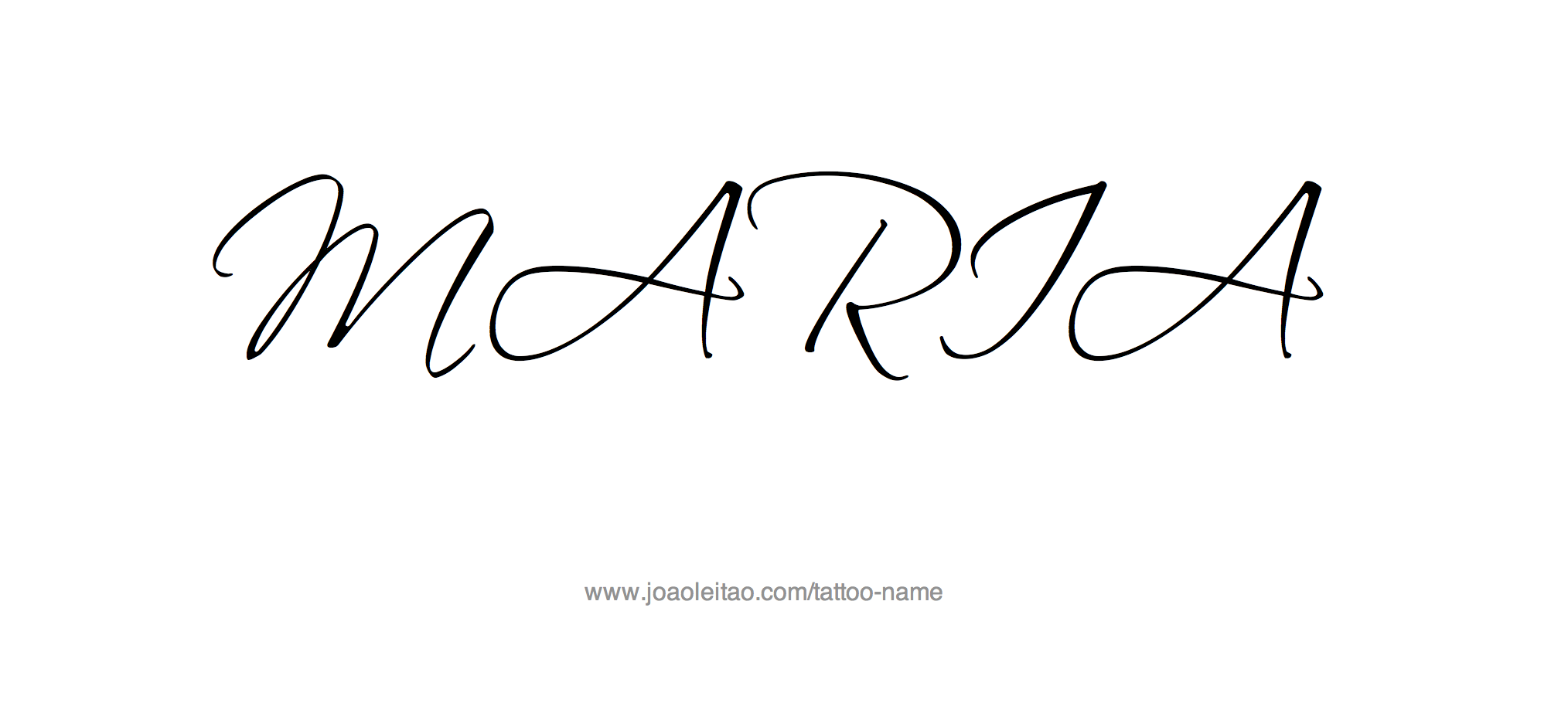 Maria Name Tattoo Designs and Ideas