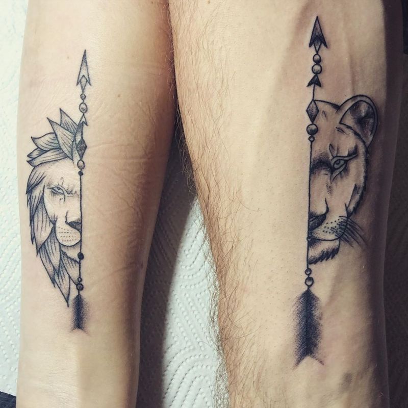 Matching Couple Tattoos