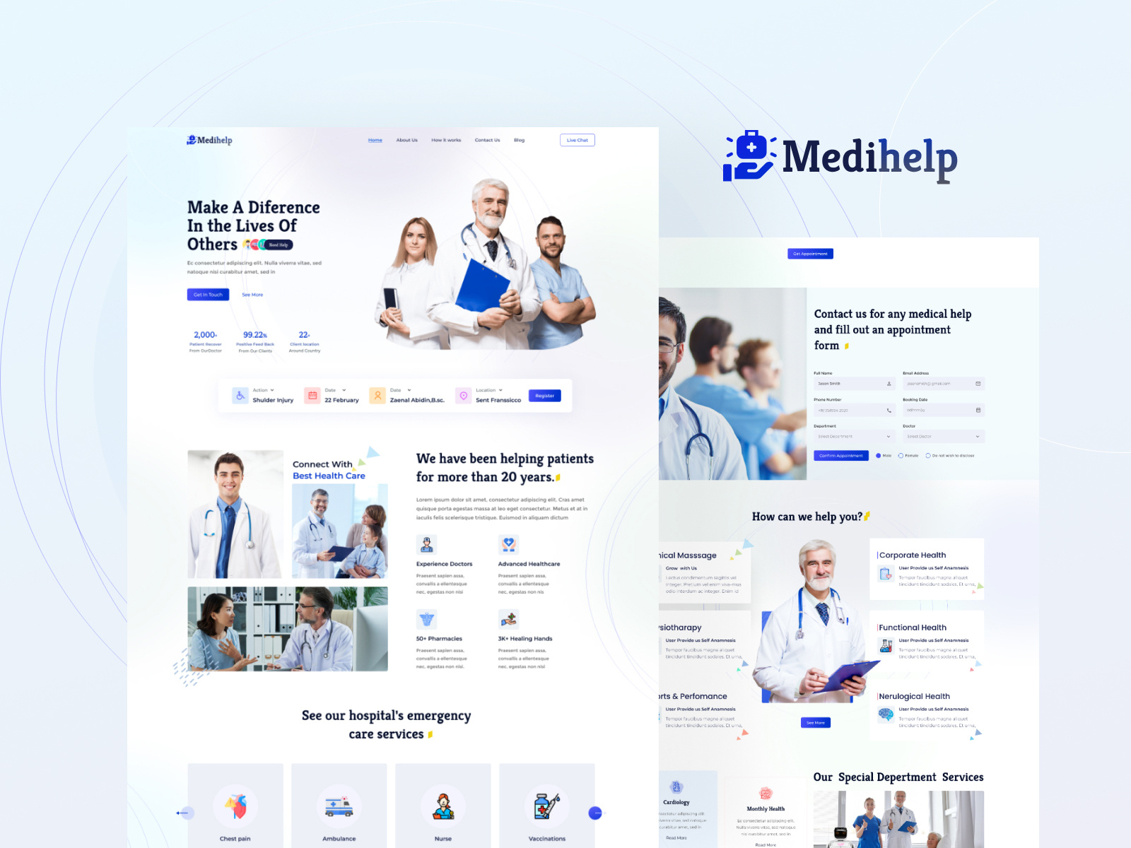 Medical Health Care Landing Page By Rumana Islam On Dribbble