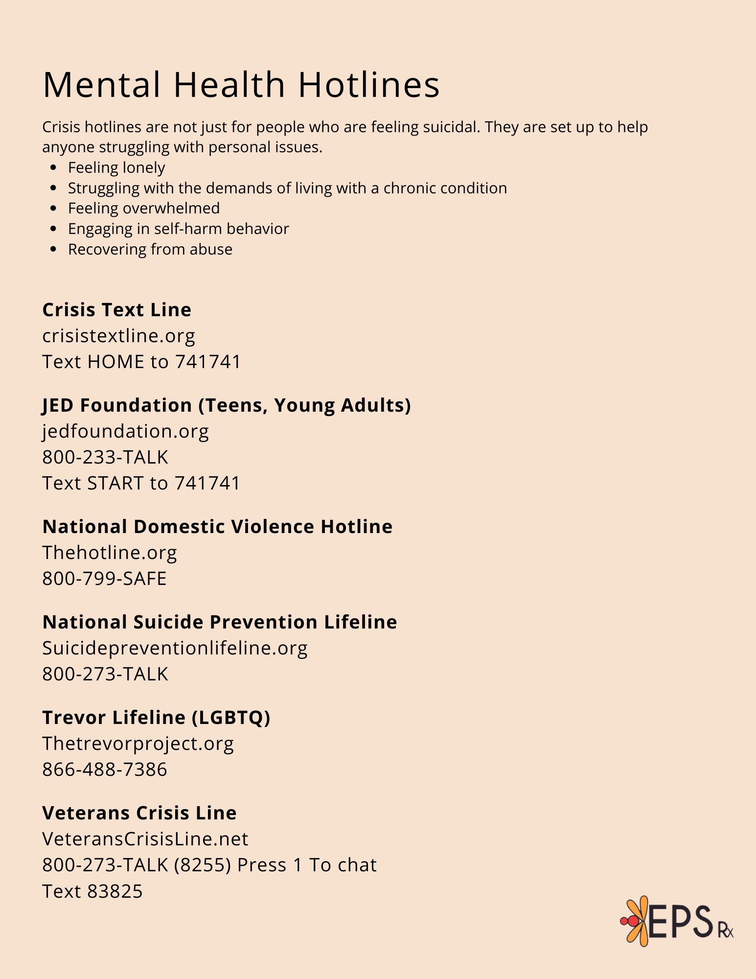 Mental Health Hotlines Ministry Of Health