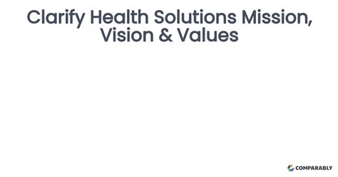 Mission Statement Clarify Health