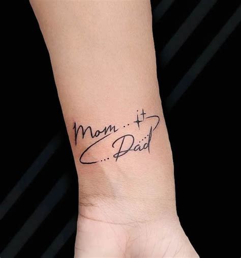 Mom And Dad Tattoo Designs For Wrist Photos