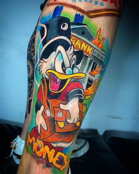 Donald Duck Money Tattoo Designs Inspiration