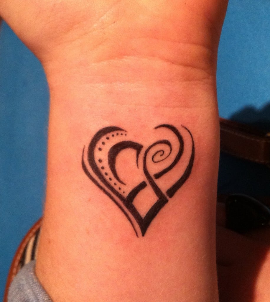 Name And Flower Heart Tattoos Design Tattoo Design Ideas 2013