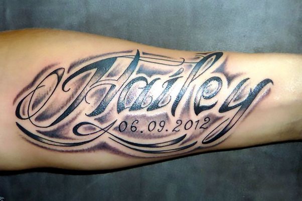 Name Tattoo Designs On Arm