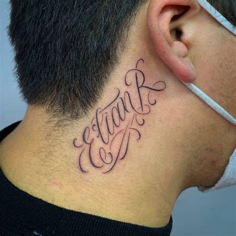 7 Unique Name Tattoo on Neck Designs