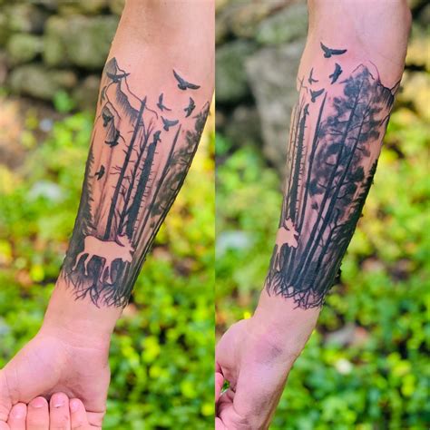 Nature Tree Tattoo Sleeve Tree Sleeve Tattoo Half Sleeve Tattoo