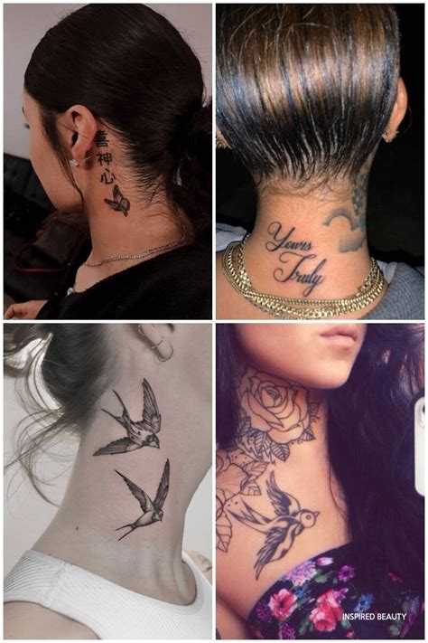 Neck Tattoos for Ladies: Dainty and Delicate Designs