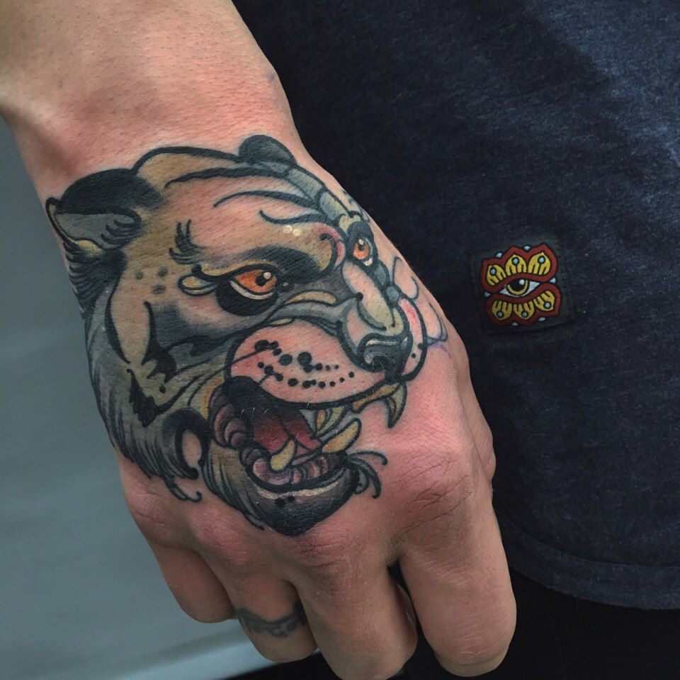 Neo Traditional Panther Tattoo