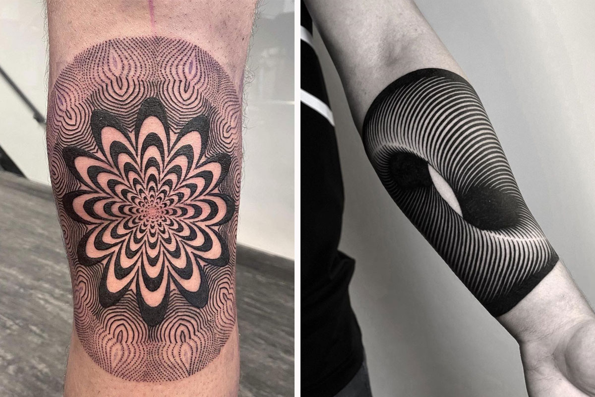 Optical Illusion Tattoo Designs That Will Blow Your Mind