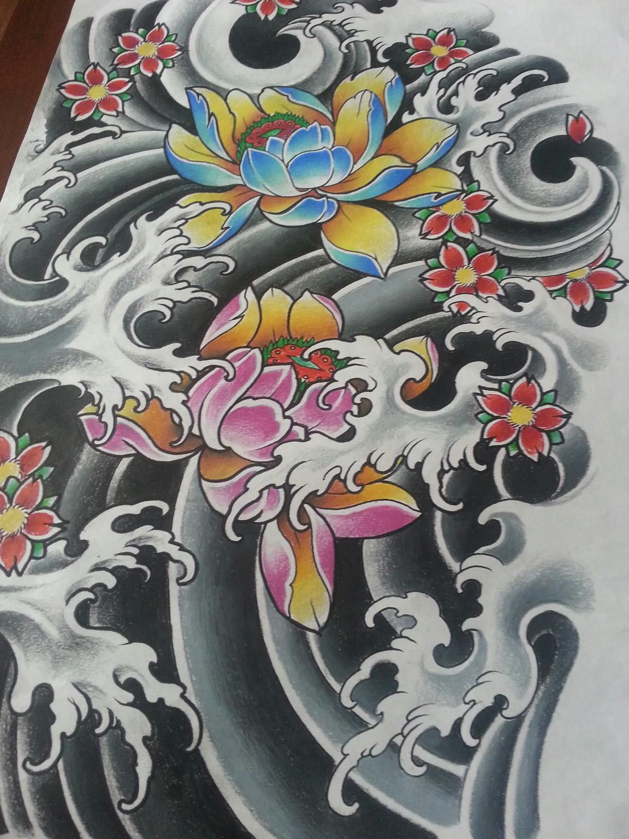 Paintings And Drawings Japanese Tattoo Japanese Wave Tattoos