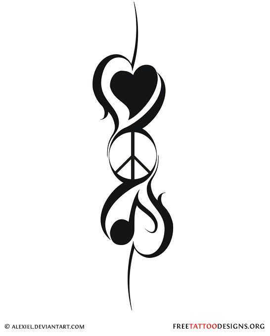 9 Peace Love Tattoo Designs You'll Adore