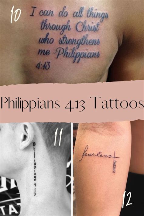 Philippians 4 13 Tattoo Ideas Photos