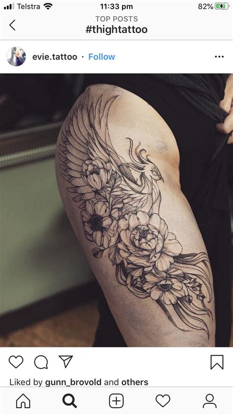 Phoenix Thigh Tattoo Leg Tattoos Women Tattoos Thigh Tattoos Women