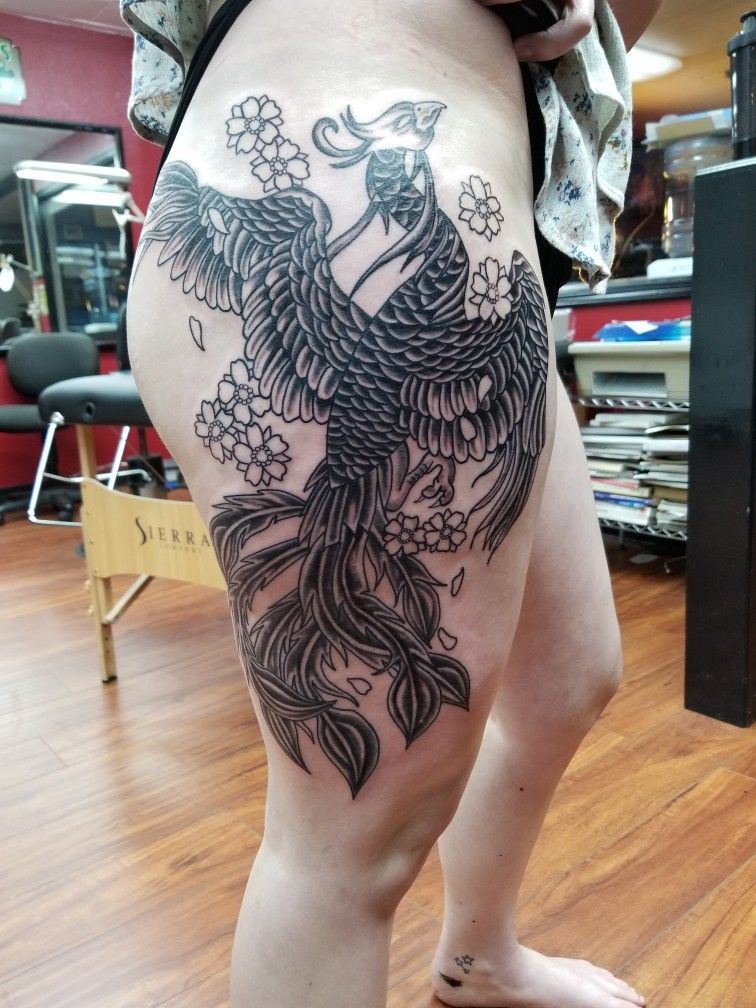 Phoenix Thigh Tattoo Designs and Meaning Explained