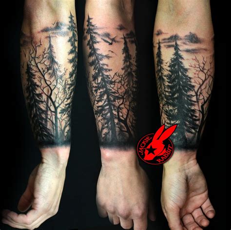 Pine Tree Arm Tattoo