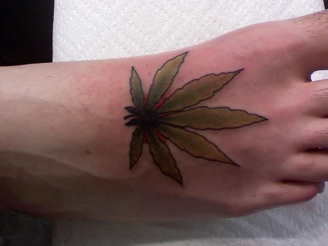 Pot Leaf Tattoos For Girls